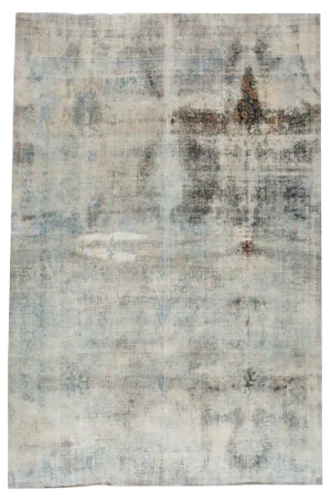 Early 20th Century Distressed Antique Persian Kerman Wool Rug