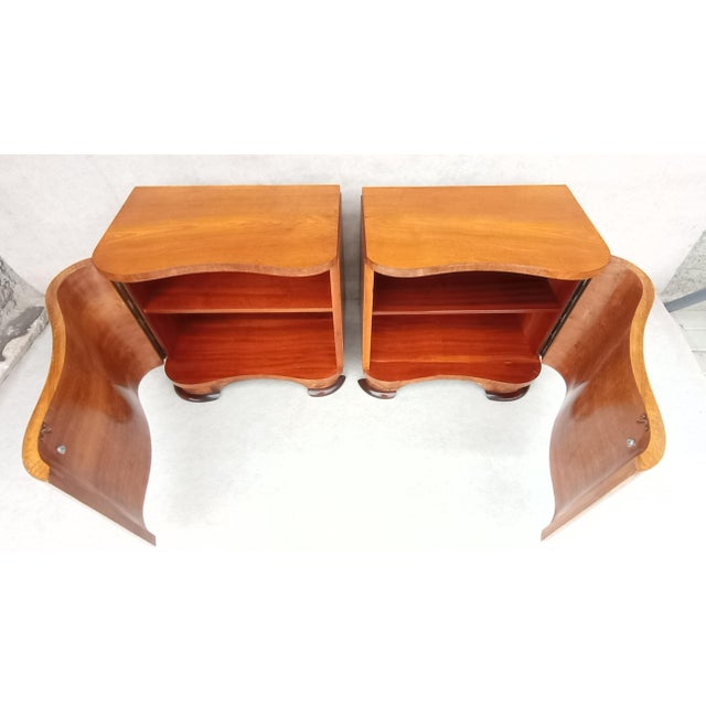 Bedside Tables by Jindrich Halabala for Up Závody, 1950s, Set of 2 For Sale - Image 13 of 15