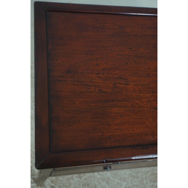 Henredon Rustic Finish 2 Drawer Serving Table For Sale - Image 9 of 17