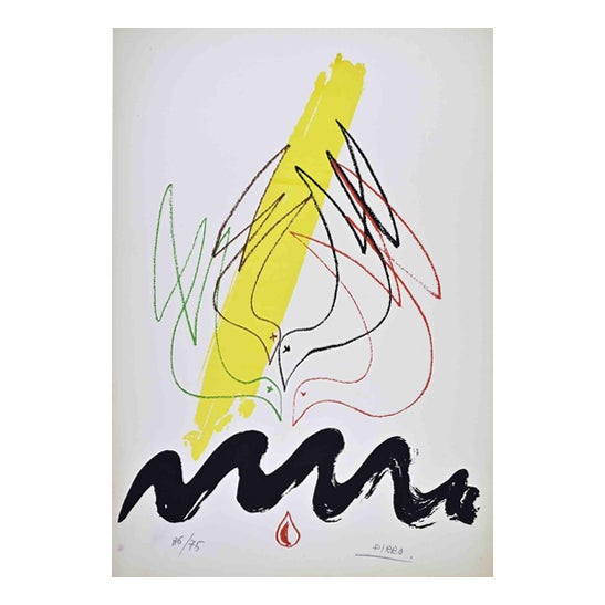 Marcello Pirro, Doves, 1970s, Lithograph For Sale