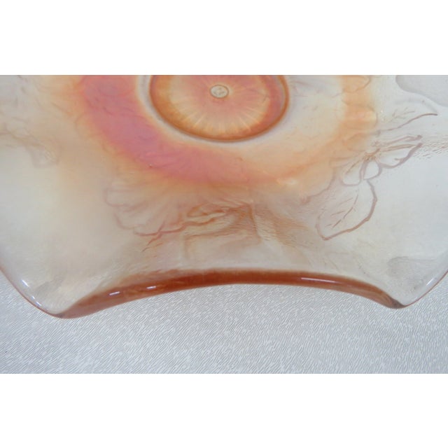 Northwood Marigold Carnival Glass Ruffled Candy Dish Bowl For Sale - Image 10 of 12