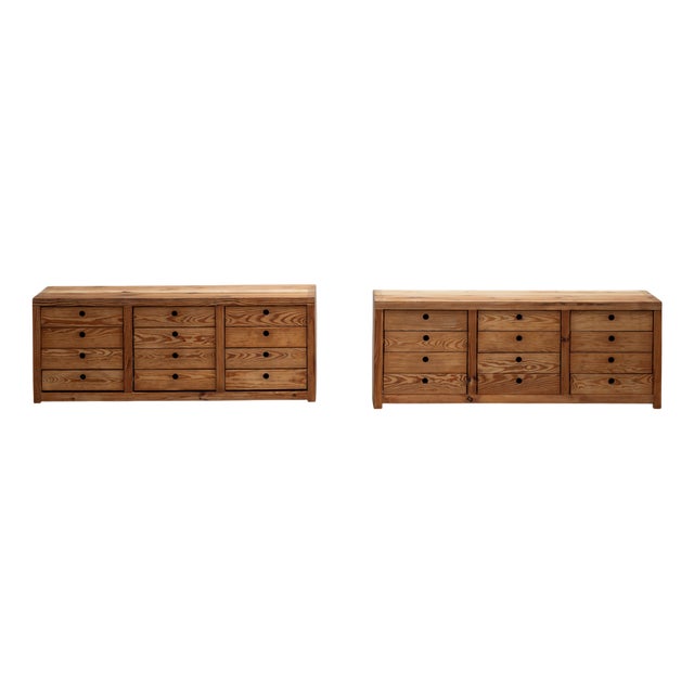Vintage Dutch Cabinets by Ate Van Apeldoorn for Houtwerk Hattem, 1970s, Set of 2 For Sale