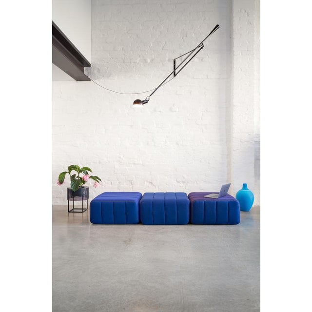 Curt Modular Set - Flexible Bench - Barcelona - Cornhusk - V3347/50 (Yellow) by Ambivalenz, Set of 3 For Sale - Image 4 of 5