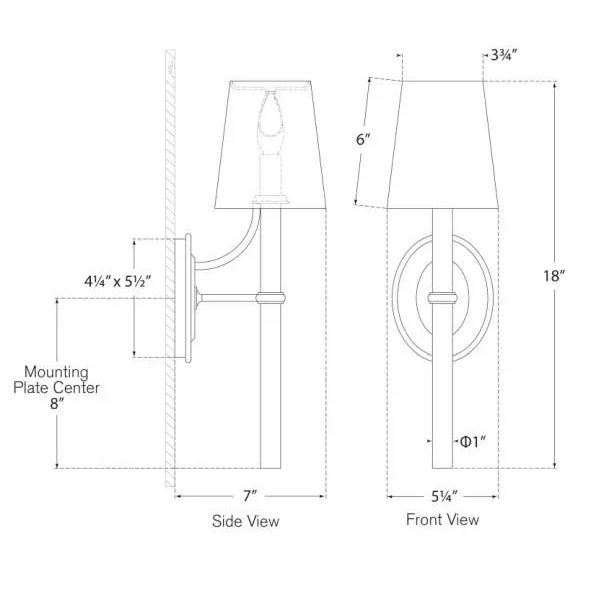 2020s Marie Flanigan for Visual Comfort Signature Abigail Large Sconce in Soft Brass & Clear Wavy Glass with Linen Shade For Sale - Image 5 of 5