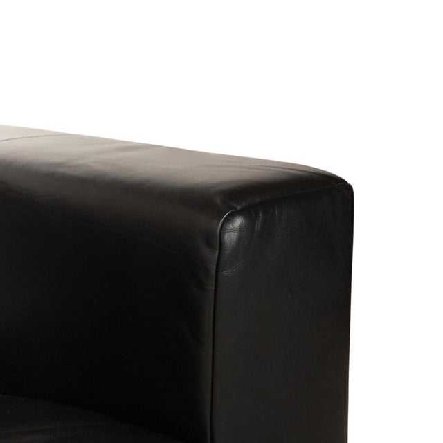 Modern BMP 622 2-Seater Sofa in Black Leather from Rolf Benz For Sale - Image 3 of 14