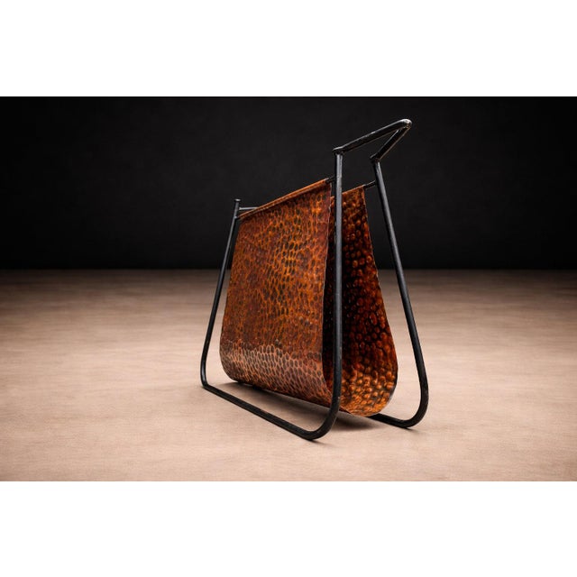 Copper Carlo Hauner & Martin Eisler Magazine Rack for Forma, Brazil, 1950s For Sale - Image 8 of 12