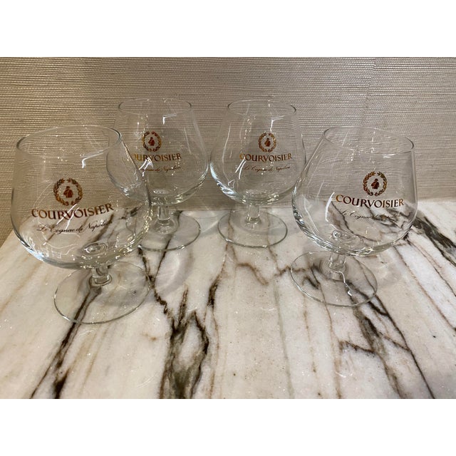Courvoisier Cognac Advertising Glasses Set of 4 Chairish