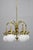 Vintage Art Deco Brass Chandelier with Five Opaline Glass Globes, 1930s For Sale - Image 3 of 12