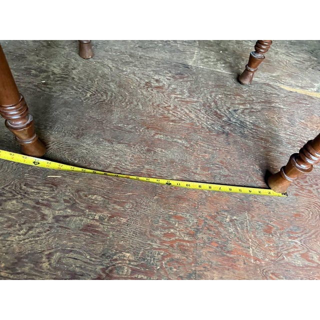 Antique Victorian Style Burled Wood Inlaid Walnut Single Drawer Side Hall Table For Sale - Image 17 of 17