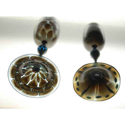 Turtoise Murano Glass Goblets from Pauly & Co., Set of 2 For Sale - Image 9 of 18