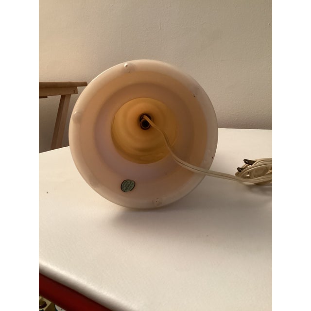 1940s Cream and Green Aladdin Alacite Glass Lamp For Sale - Image 13 of 13