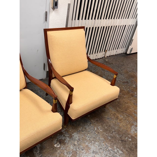 Lucien Rollin Collection for William Switzer Swedish Art Deco Elysee Lounge Chairs, Pair For Sale In San Francisco - Image 6 of 12