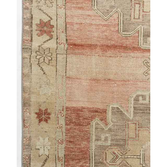 Vintage Circa 1940 Terracotta Turkish Oushak Hand Knotted Wool Runner, 5'1 X 11'9 For Sale In New York - Image 6 of 16
