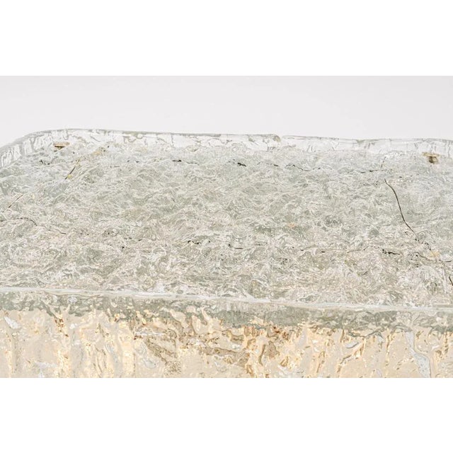 Large Murano Ice Glass Flushmount from Kaiser, Germany, 1970s For Sale - Image 8 of 15