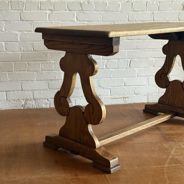 Vintage Oak Console Table For Sale - Image 3 of 10