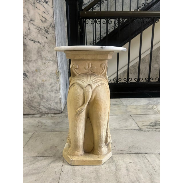 Hollywood Regency Elephant Pedestal For Sale - Image 10 of 12