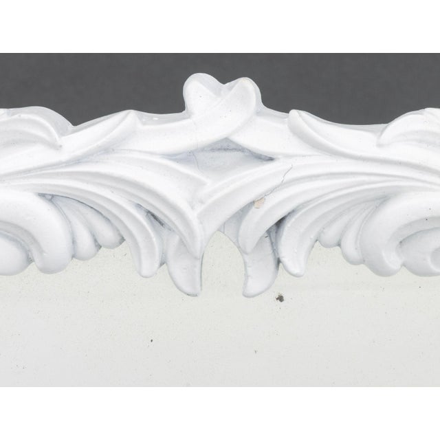 Contemporary Serge Roche Style White Painted Wall Mirror For Sale - Image 3 of 8