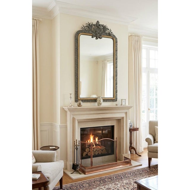 P0219 an attractive 19th-century french empire giltwood and painted wall mirror, dating from circa 1860, the finely...