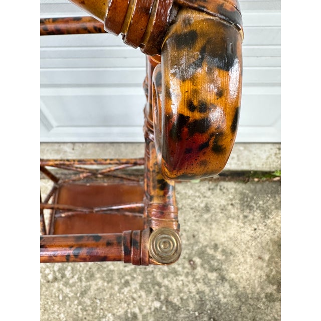 Vintage Faux Tortoise Bamboo Umbrella/Cane Stand For Sale In New Orleans - Image 6 of 10