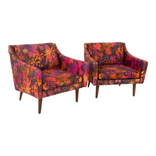 Milo Baughman for Thayer Coggin Mid Century Lounge Chairs - Pair For Sale