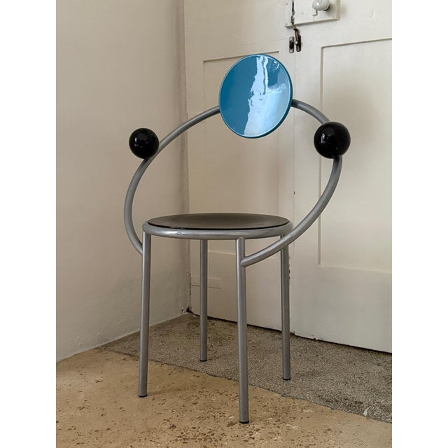 Blue First Chair by Michele De Lucchi for Memphis Milano, Italy, 1983 For Sale - Image 8 of 8