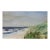 Mid 20th Century Coastal Surf Fishing Watercolor Painting For Sale