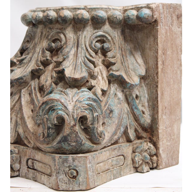 Wood Capital Green Corinthian For Sale - Image 7 of 16