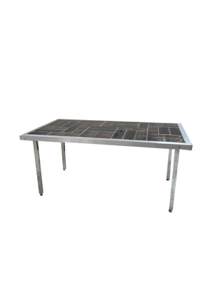 Chrome Coffee Table with Tiles, 1950s