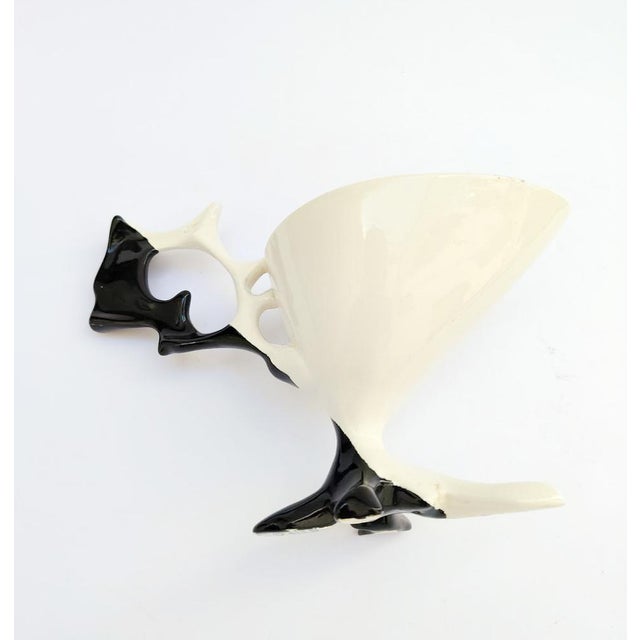 Black Vintage Model C73 Ceramic Teacup and Saucer by Antonia Campi for Laveno, 1950s, Set of 2 For Sale - Image 8 of 15