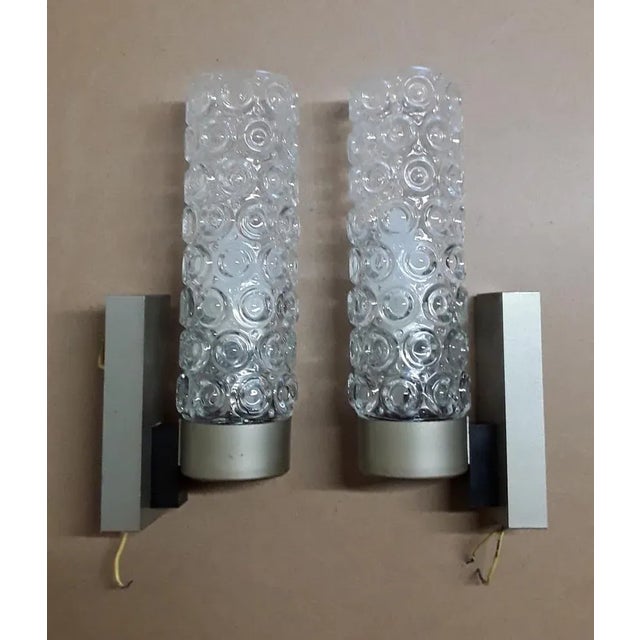 1970s Vintage Wall Lamps with Silver-Colored Metal Holders, 1970s, Set of 2 For Sale - Image 5 of 5
