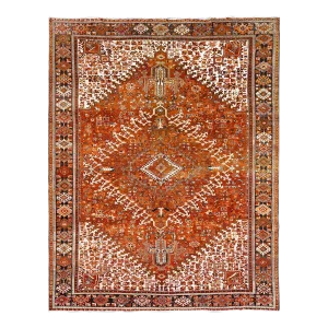 1960 Orange Vintage Persian Rug