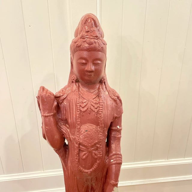 Kwan Guan Yin Asian Cement Garden Statue Budda Goddess of Compassion