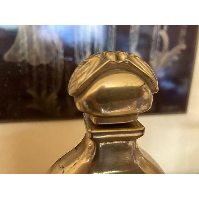 Rare Art Deco perfume bottle "or et noir" by CARON, Paris. Glass with gold overlay. 1949. collectible. Good general...