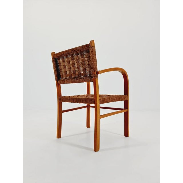 Vintage Bauhaus Papercord Armchair by Ehrich Dieckmann, 1930s For Sale - Image 11 of 18