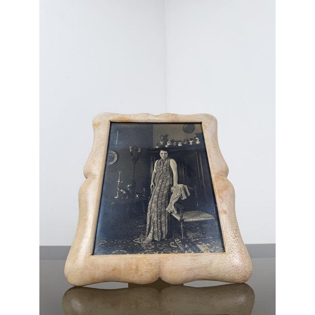 Italian Goatskin Picture Frame from Bolzani, Milan, 1920s For Sale - Image 7 of 18