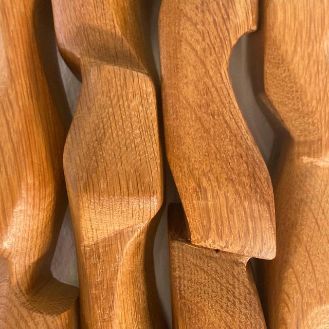 Abstract Wooden Wall Art Sculpture, England, 20th Century For Sale - Image 3 of 10