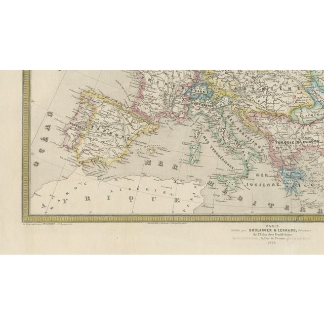 Mid 19th Century French Map of Europe with Russia, Scandinavia and Balkans from Cortambert, 1864 For Sale - Image 5 of 10