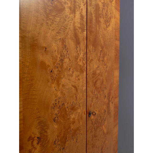 Vintage Wardrobe in Burl Wood Veneer, Czechoslovakia, 1970 For Sale - Image 12 of 18