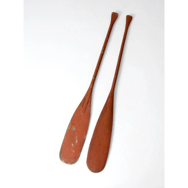 Vintage Wooden Oars Pair For Sale - Image 12 of 13