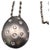 18k White Gold Rolo Chain With Puffy Teardrop Diamond Pendant Necklace, 6.3 Gram. Beautiful piece in excellent condition.