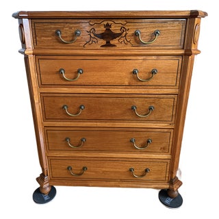 1930s Bespoke Dresser With Architectural Corner Details For Sale