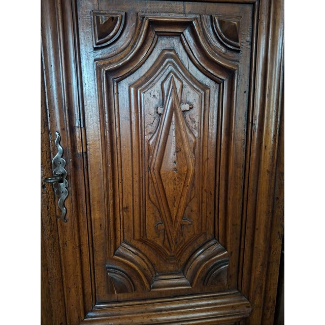17th Century Louis XIII Wardrobe in Molded and Carved Walnut For Sale - Image 4 of 7