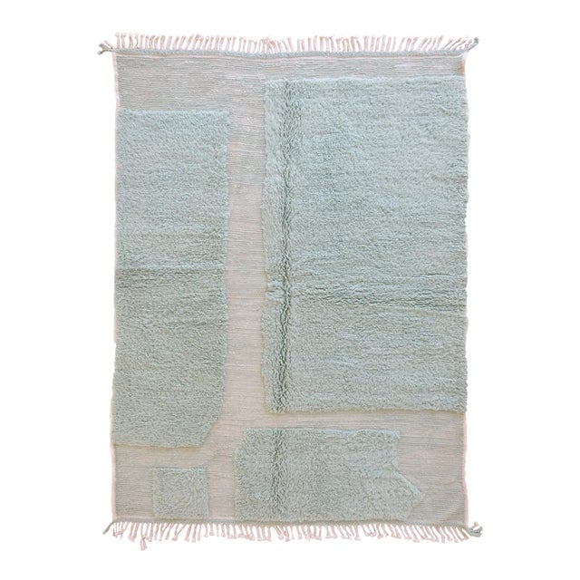 Light Blue Moroccan Rug - 9.5 X 6.7 Ft For Sale