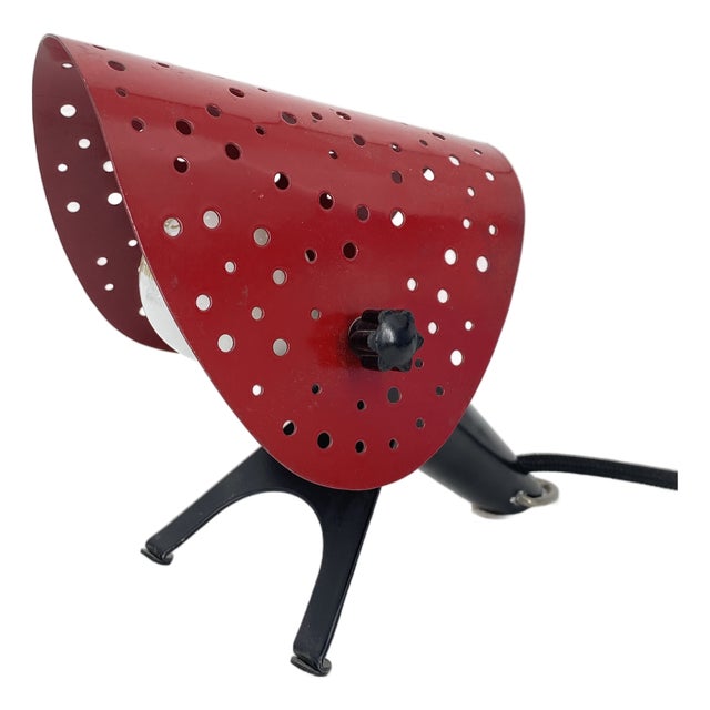 Table Lamp with Perforated Shade by Ernst Igl for Hillebrand, 1950s For Sale