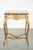 French Side Table with Gold-Colored Wooden Frame and Marble Table For Sale - Image 3 of 16