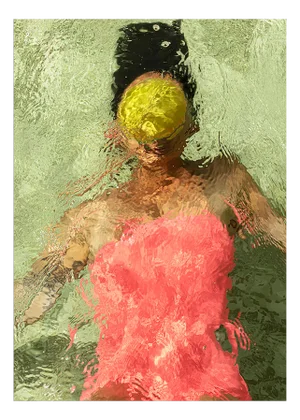 Carla Sutera Sardo, The Shape of Water Figure with Yellow Balloon, 2021, Photographic Print