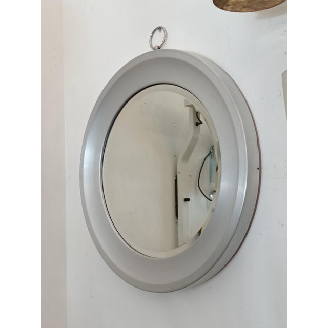 1970s Round Wall Mirror by Sergio Mazza for Artemide, Italy, 1970s For Sale - Image 5 of 8