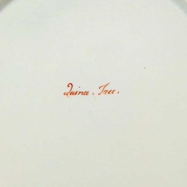 Set of Eight English Pearlware Botanical Dessert Plates For Sale - Image 11 of 13