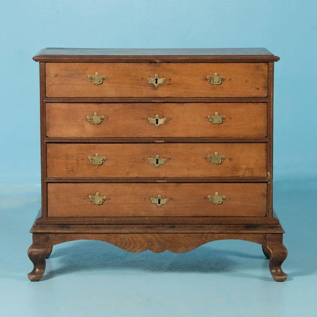 18th Century Antique Danish Oak Chest of Drawers For Sale - Image 4 of 4