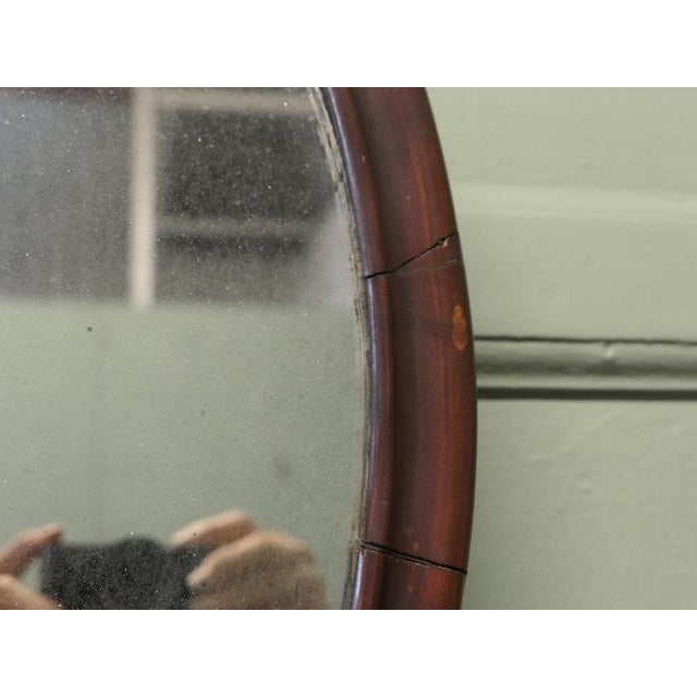 Victorian Oval Wall Mirror in Mahogany For Sale - Image 3 of 7